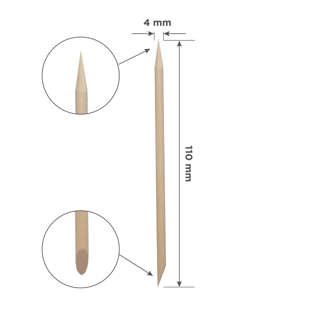 Betisoare din lemn pentru manichiura Staleks Pro, 110 mm (100 buc)